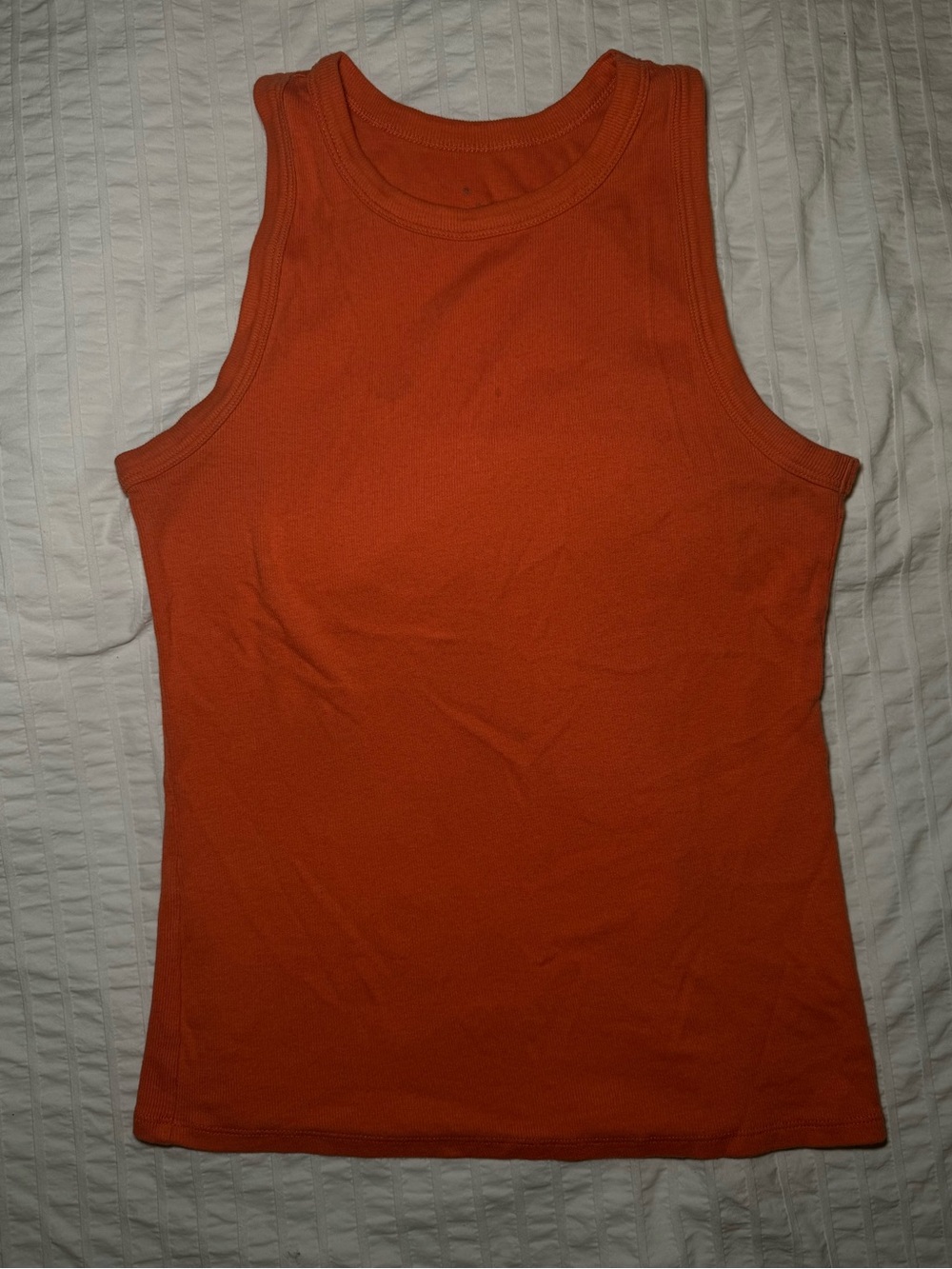 Target A New Day Tank Top Women's Orange Ribbed Scoop Neck Tank